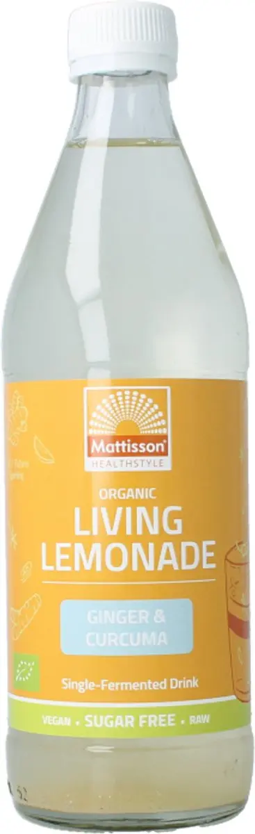 Mattisson Biologische Living Lemonade Gember & Kurkuma 500ml