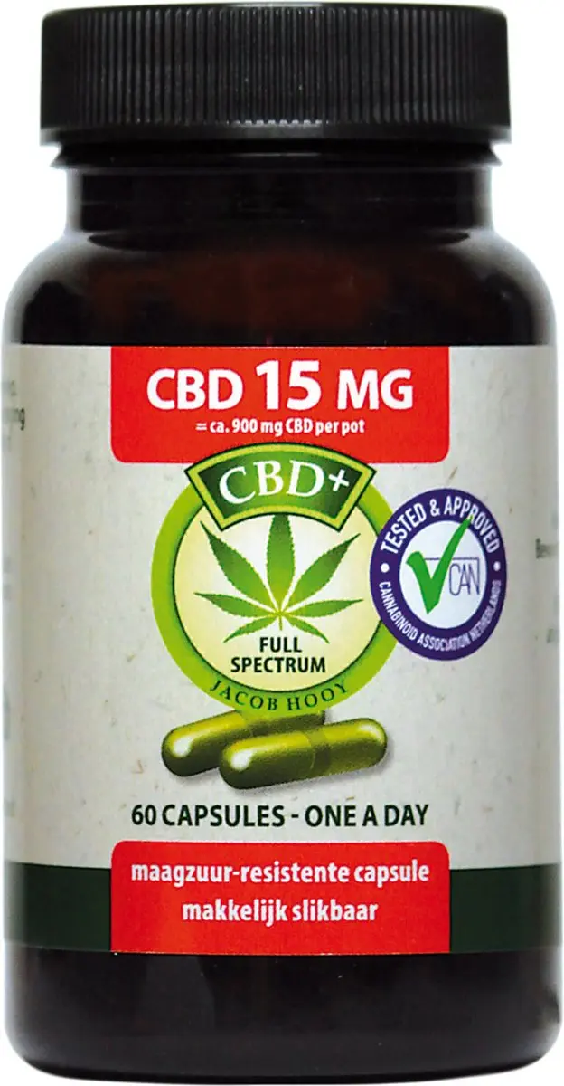 Jacob Hooy CBD Capsules 15mg - 60 Stuks
