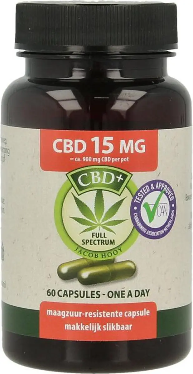 Jacob Hooy CBD Capsules 15mg - 60 Stuks - afbeelding 6 van 6
