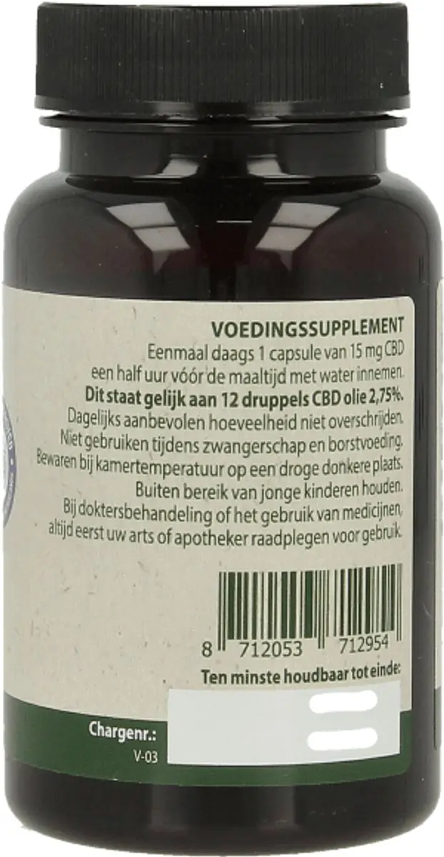 Jacob Hooy CBD Capsules 15mg - 60 Stuks