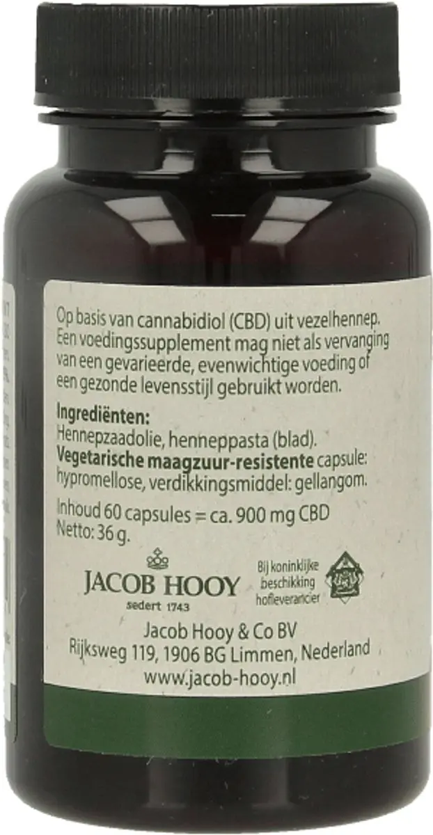 Jacob Hooy CBD Capsules 15mg - 60 Stuks