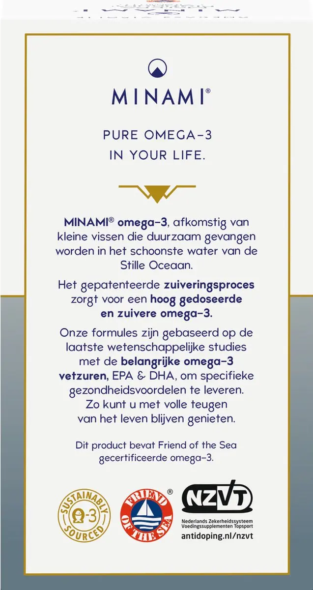 Minami MorEPA Platinum + Vitamine D3 60 Softgels