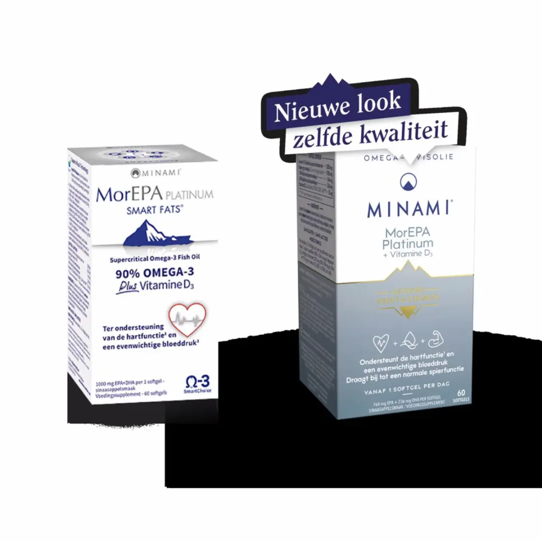 Minami MorEPA Platinum + Vitamine D3 60 Softgels