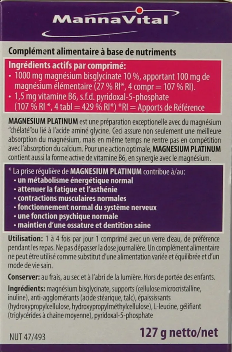 Mannavital Magnesium Platinum 90 tabletten