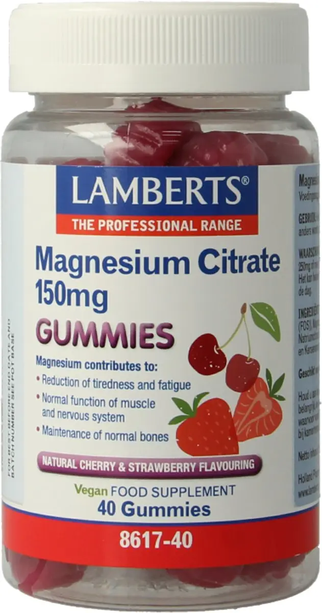 Lamberts Magnesiumcitraat Gummies 40 Stuks