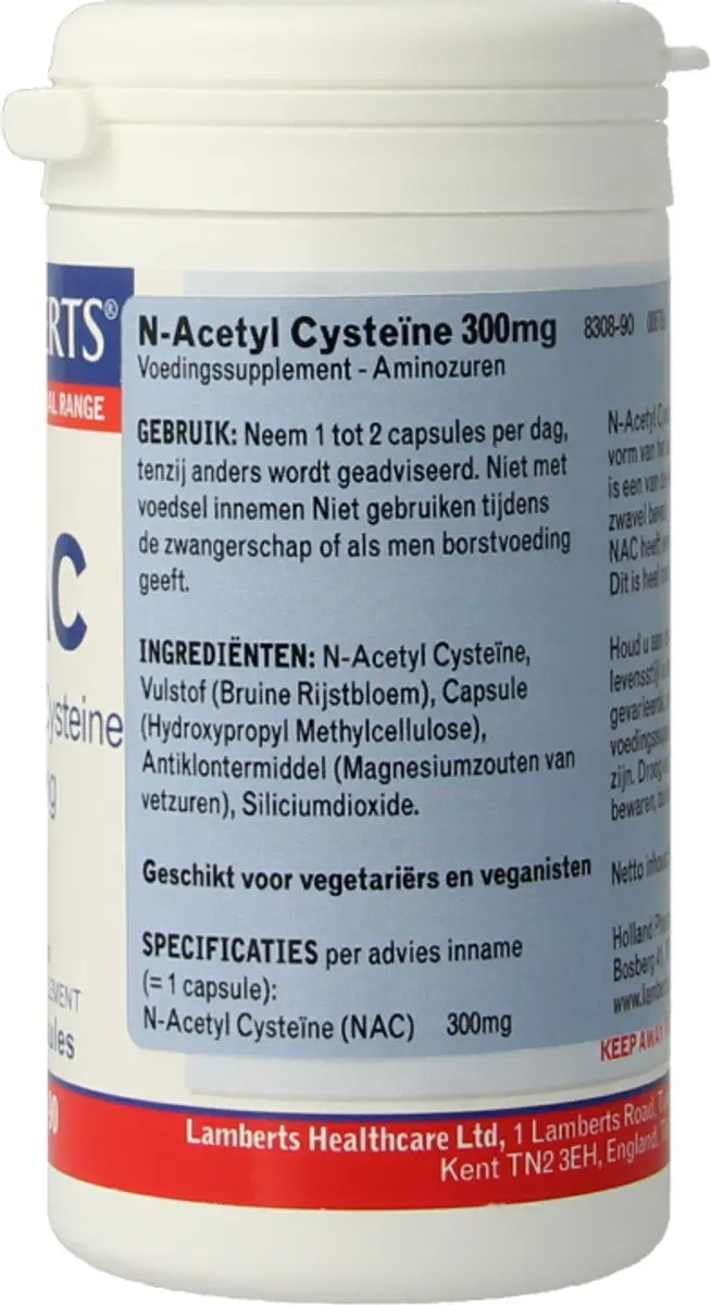 Lamberts N-acetylcysteïne 90 Capsules