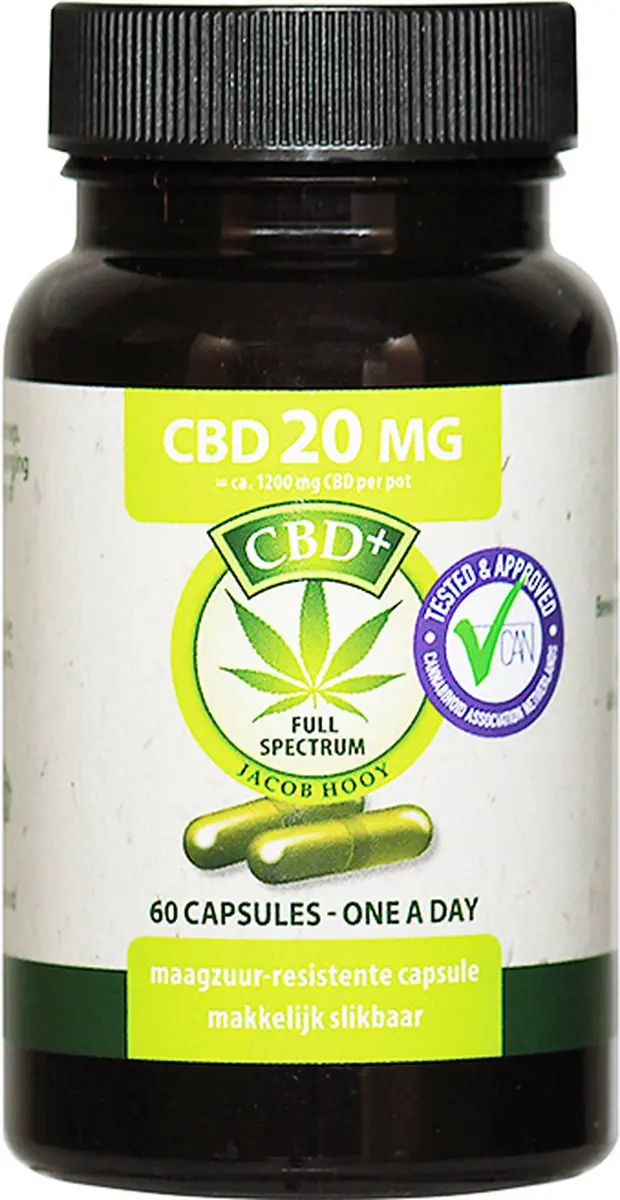 Jacob Hooy CBD Capsules 60 Stuks - 20mg