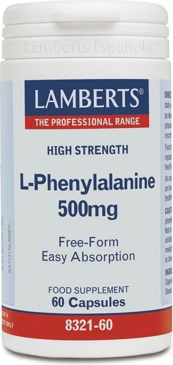 Lamberts L-Phenylalanine 500mg Capsules - 60 Stuks