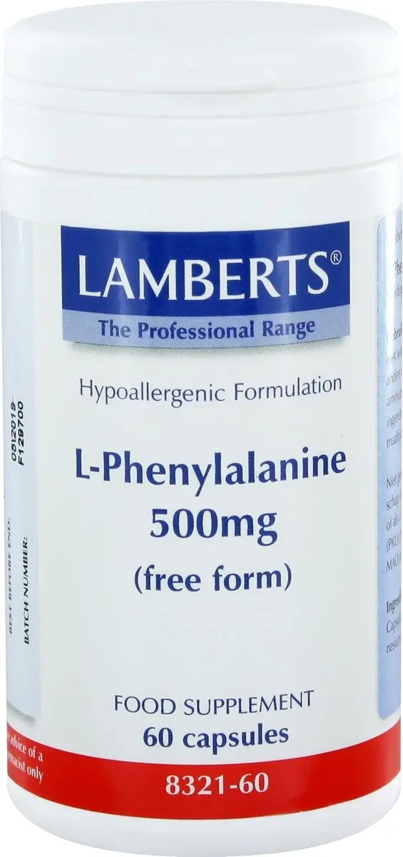 Lamberts L-Phenylalanine 500mg Capsules