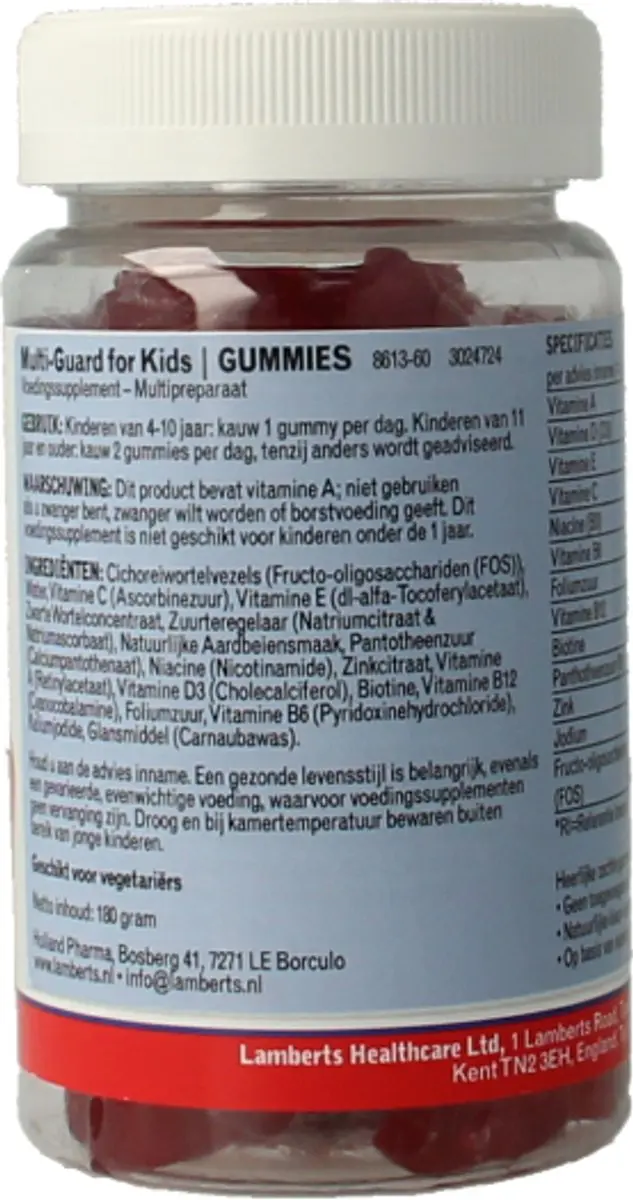 Lamberts Multi Guard Kids Gummies 60 Stuks