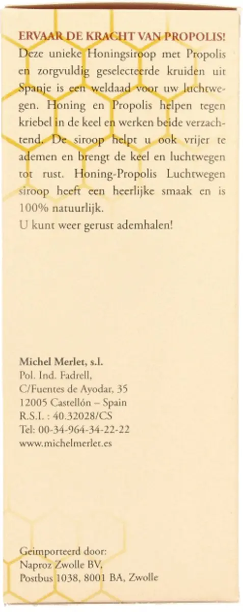 Michel Merlet Hoestsiroop Propol 250ml