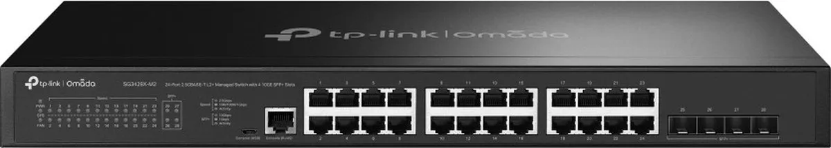 TP-Link Omada SG3428X-M2 Netwerkswitch - 28 Poorten - 200 Gbps