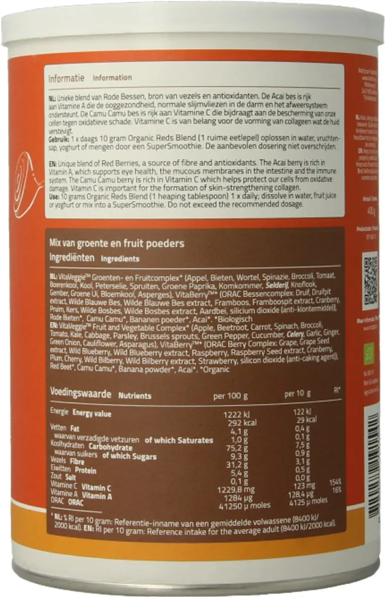Mattisson Biologische Reds Blend Poeder 400g