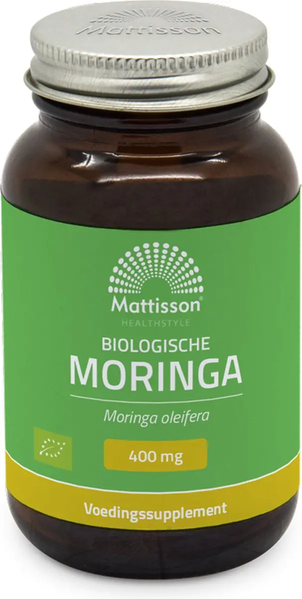 Mattisson Biologisch Moringa Blad 400mg Voedingssupplement 60 Capsules