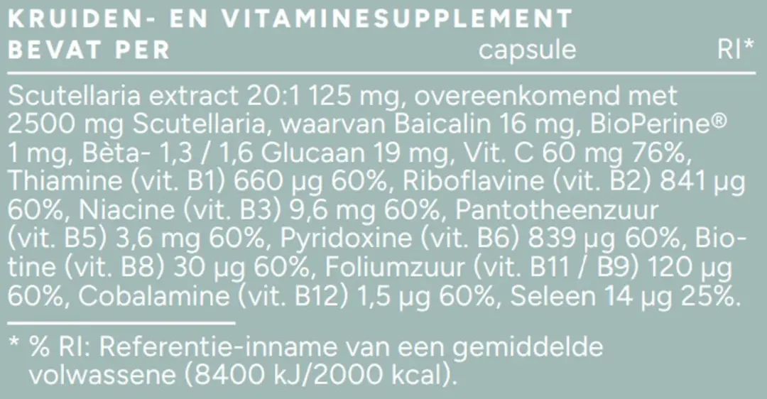 Mattisson Scutellaria Extract 2500mg Capsules - 60 Stuks