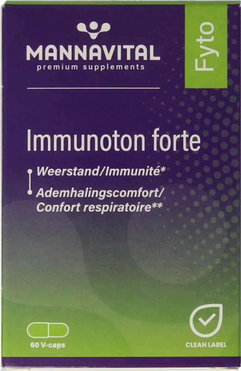 Mannavital Immunoton Forte 60 Vegetarische Capsules