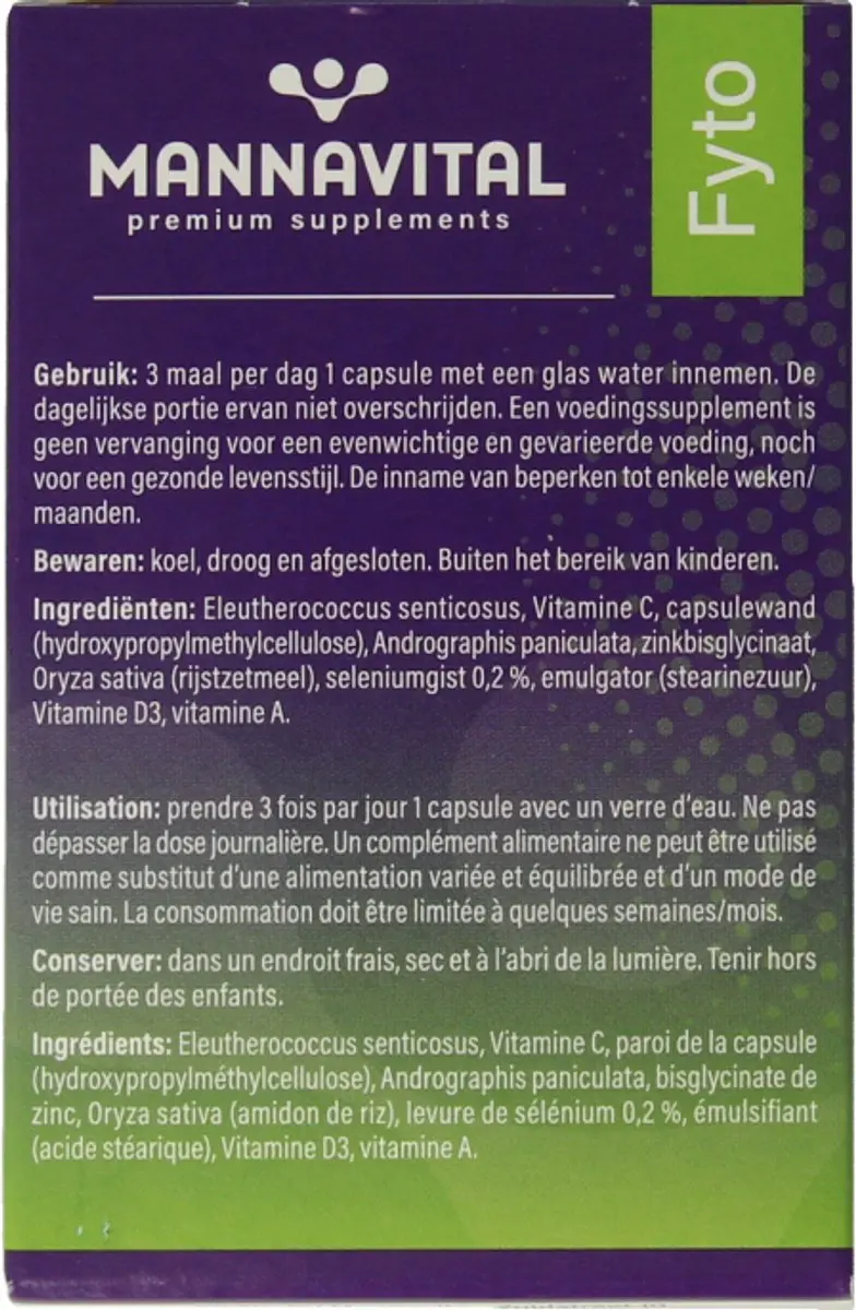 Mannavital Immunoton Forte 60 Vegetarische Capsules