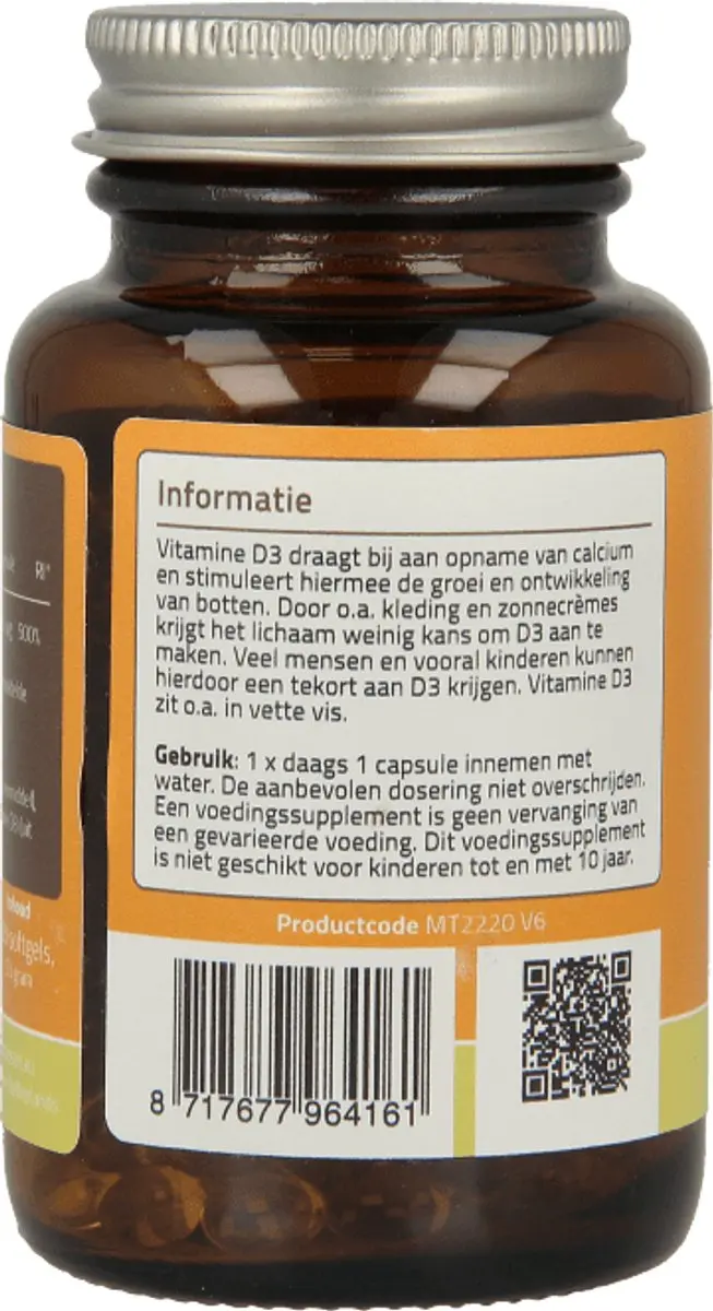Mattisson Vitamine D3 25 mcg 1000 IU 300 Tabletten