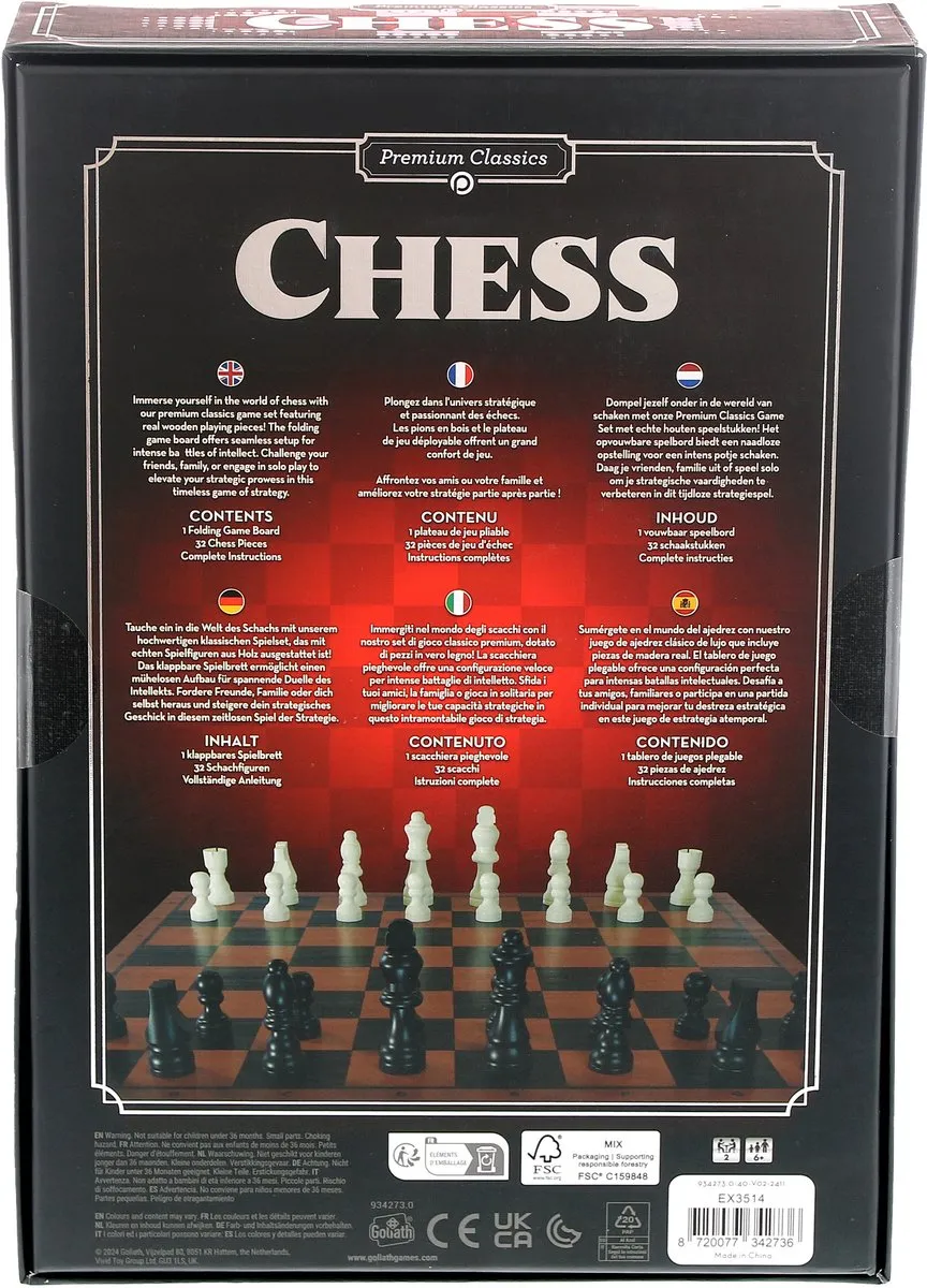 Goliath Classics Chess 934273 Schaakspel - 2 Spelers