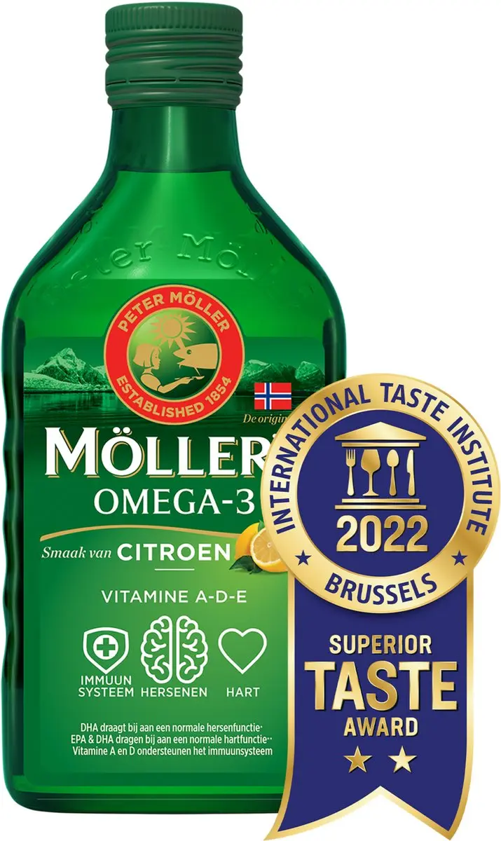 Mollers Omega-3 Citroen 250ml Voedingssupplement