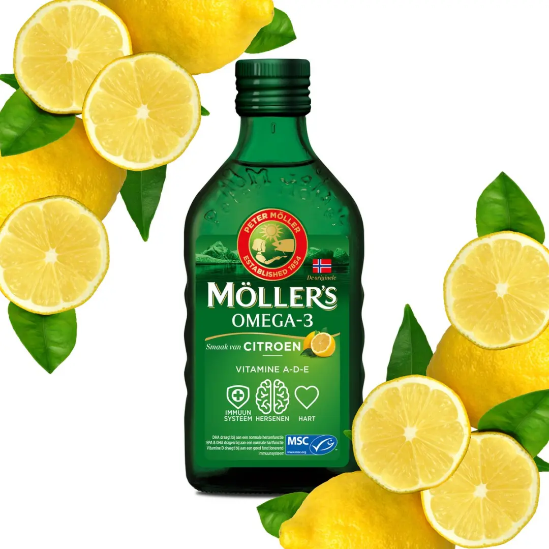 Mollers Omega-3 Citroen 250ml Voedingssupplement