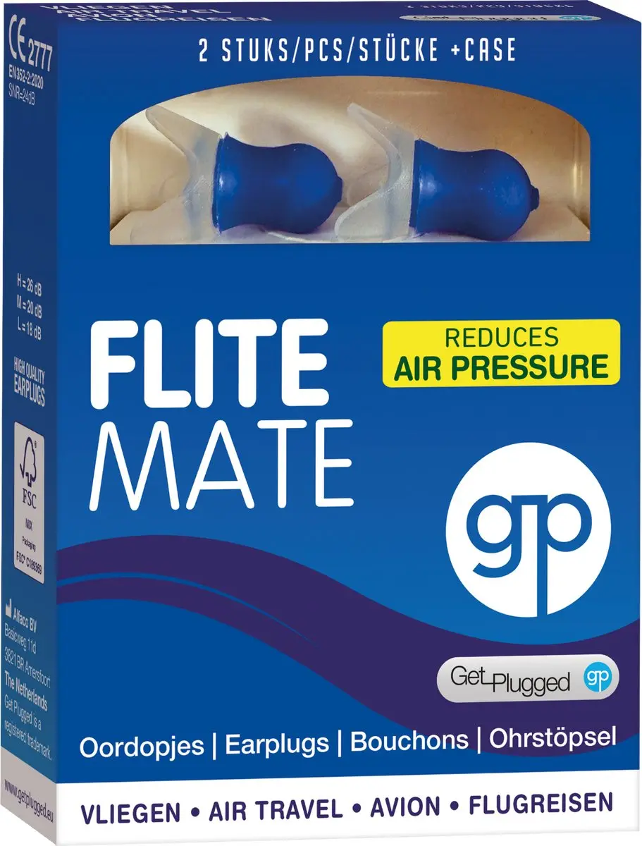 Get Plugged Flite Mate Oordoppen - Volwassenen - 1 Paar