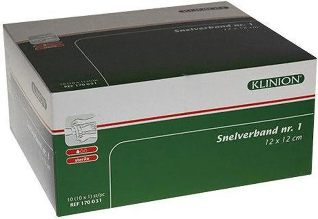 Klinion Snelverband Nr 1 12x12cm Wit - 10 Stuks
