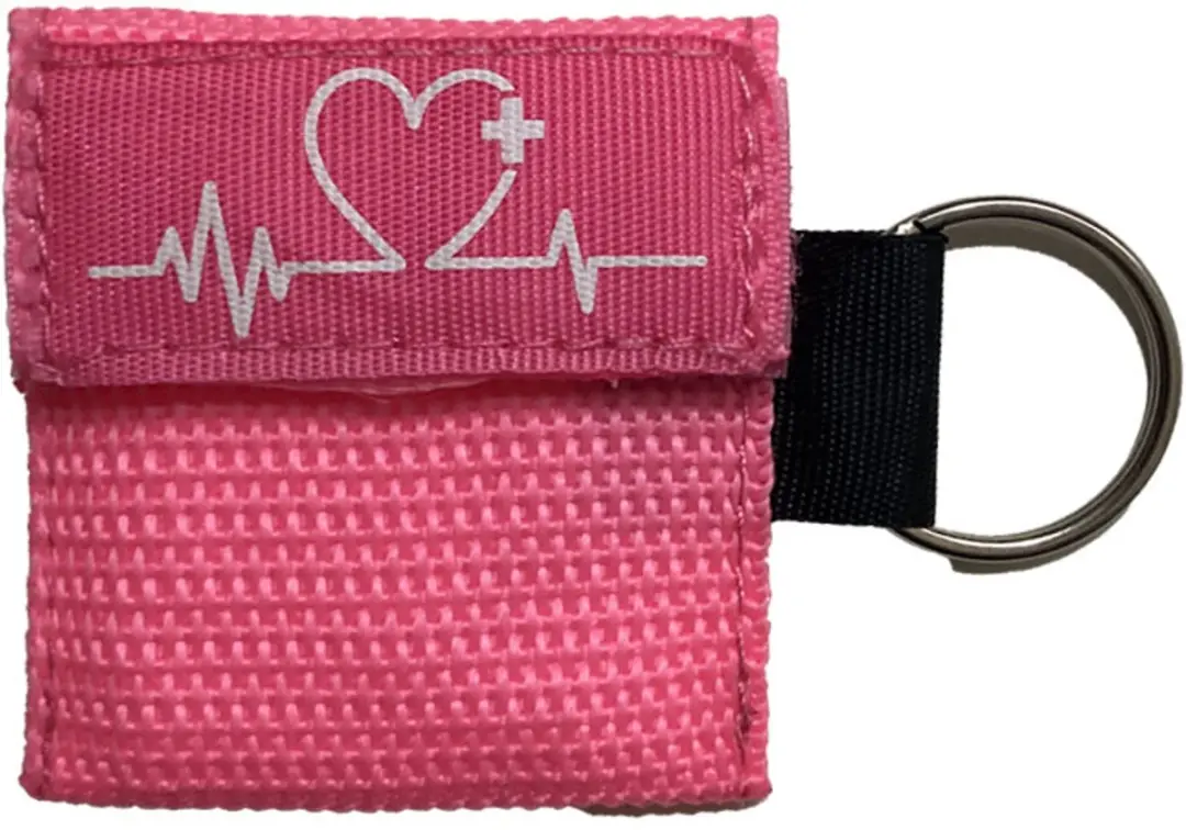 Kiss of Life Roze EHBO Sleutelhanger - 15x Reanimatiemasker
