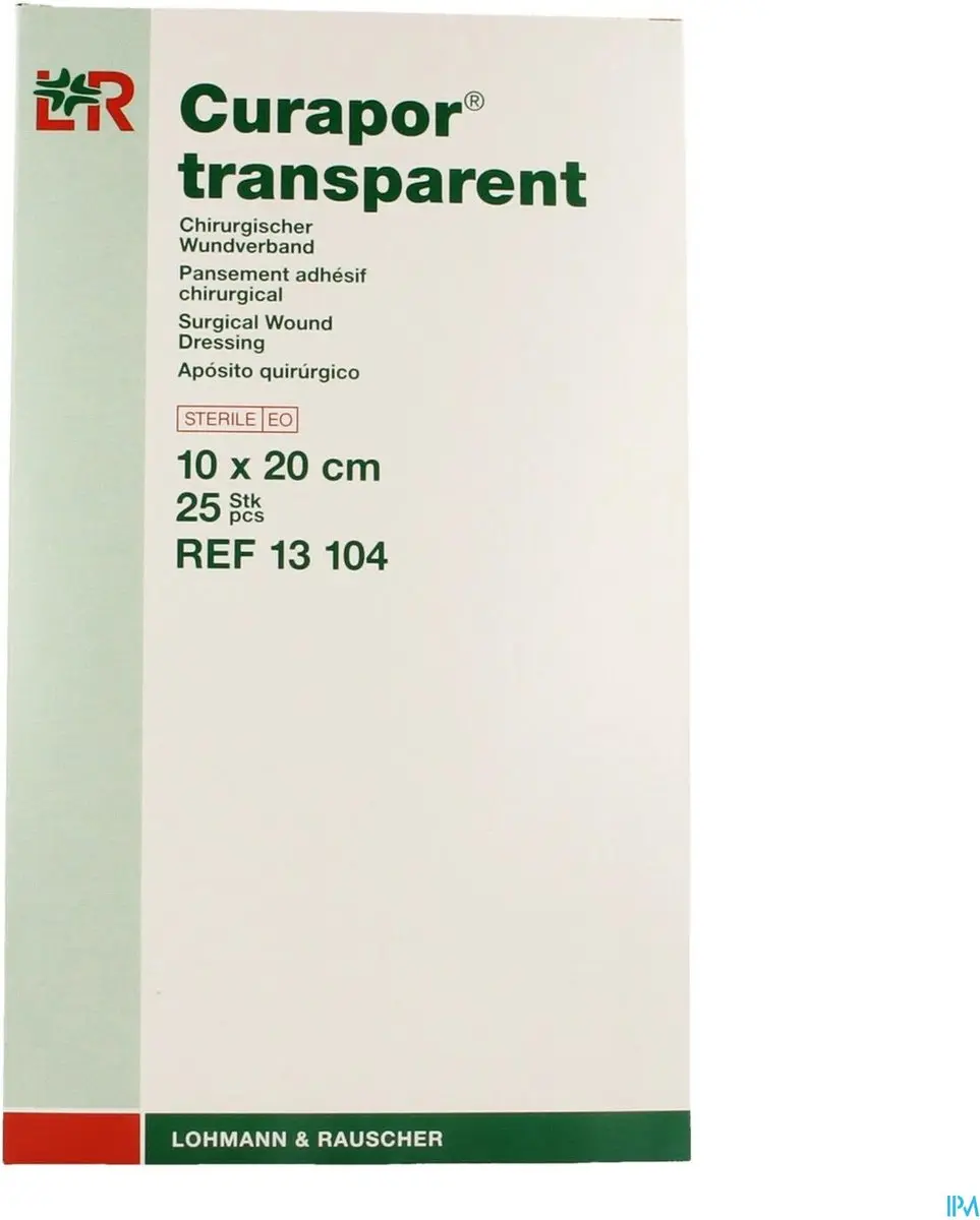 Lohmann & Rauscher Curapor Transparant Wondverband 10x20cm - 25 Stuks