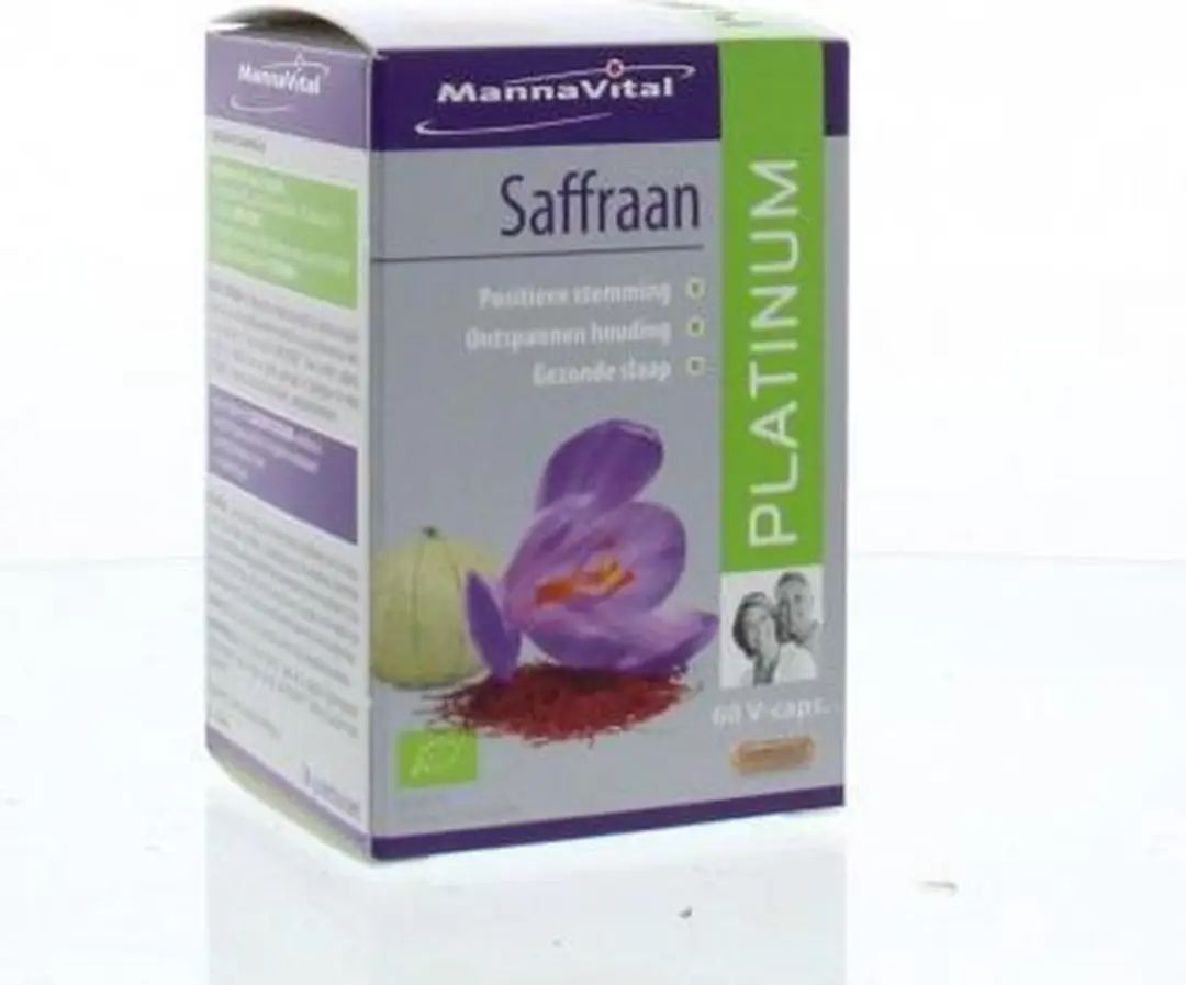 Mannavital Saffraan Platinum 60 Vegetarische Capsules