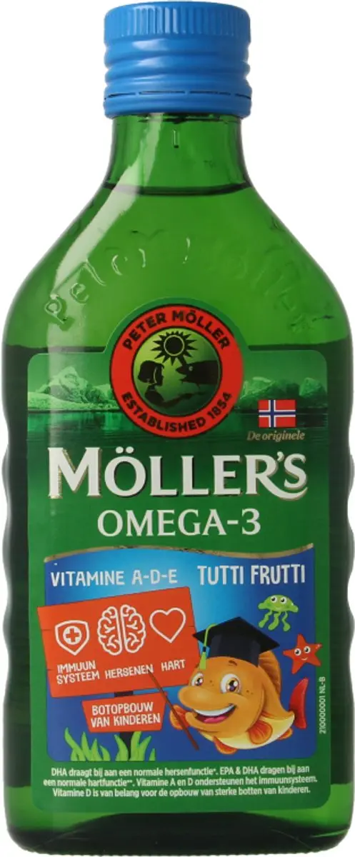 Mollers Omega-3 Tutti Frutti Levertraan 250ml