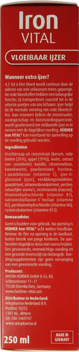Hubner Iron Vital 250ml