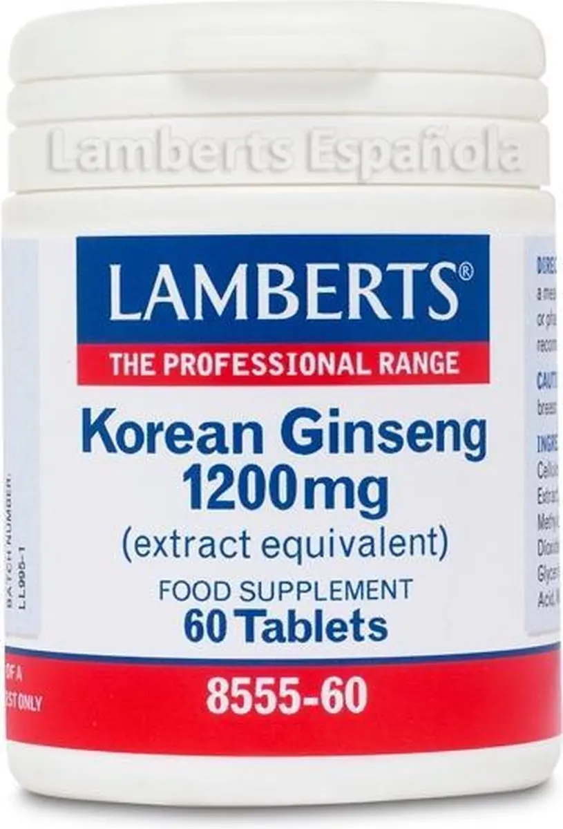 Lamberts Ginseng Koreaans L8555-60 - 60 tabletten