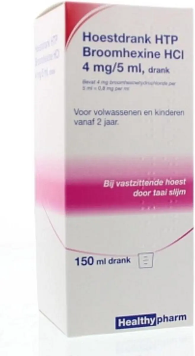 Healthypharm Hoestdrank Broomhexine 4mg/5ml 150ml