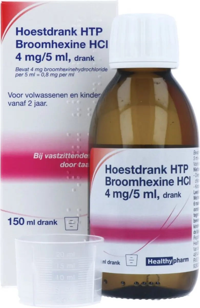 Healthypharm Hoestdrank Broomhexine 4mg/5ml 150ml