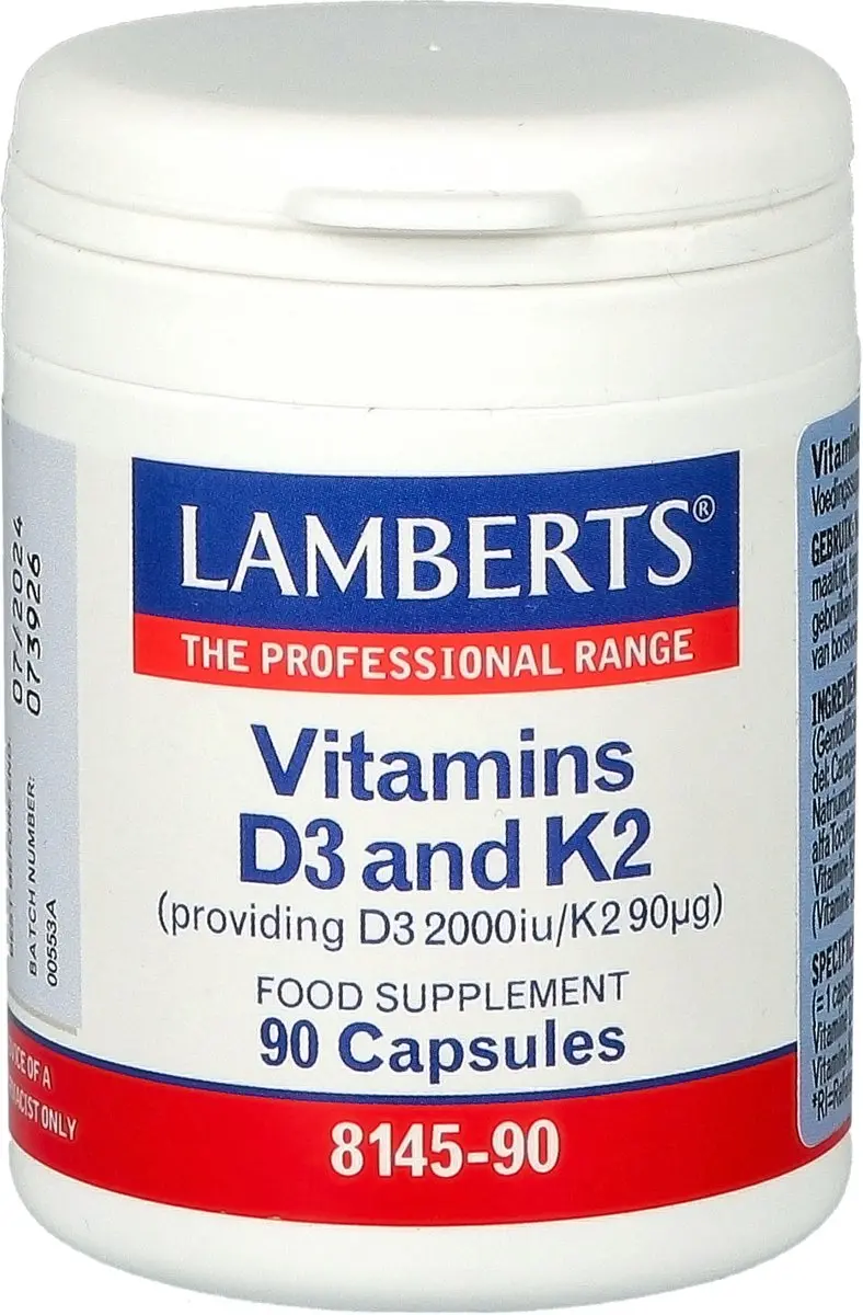 Lamberts Vitamine D3 2000IE & K2 90mcg Capsules