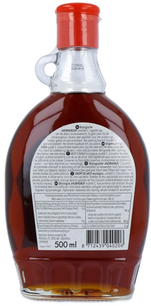 Horizon Ahornsiroop Cgraad Eko 500ml