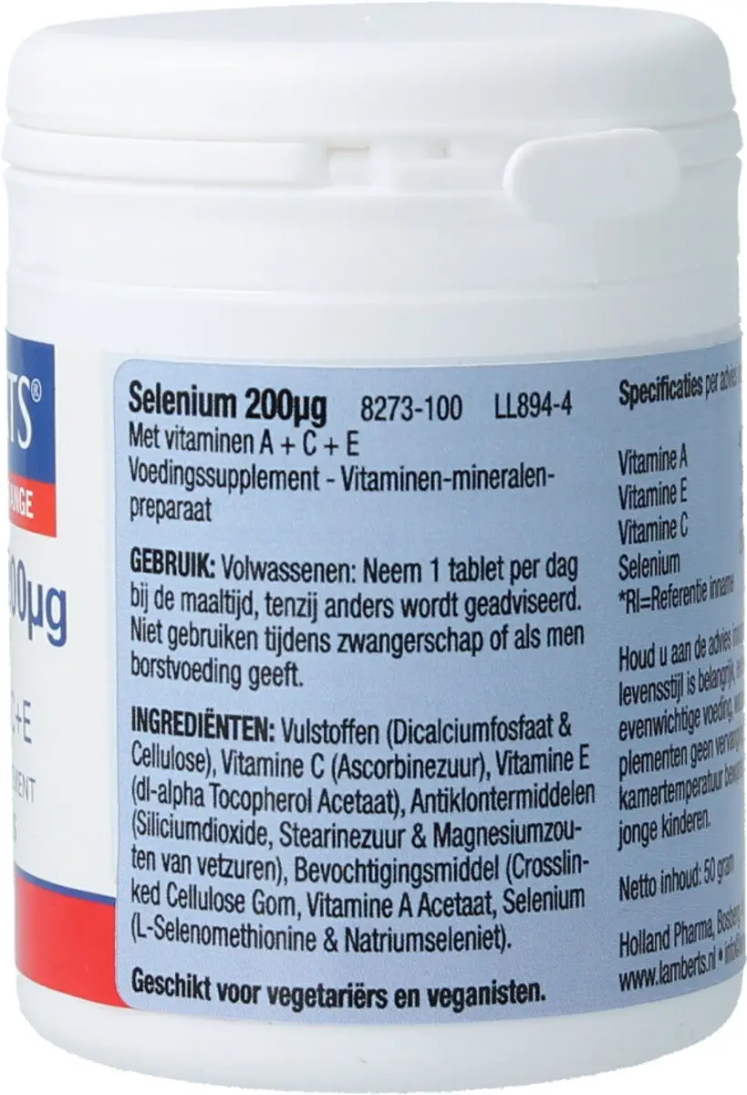 Lamberts Selenium 200mcg + Vitamine A/C/E 100 Tabletten