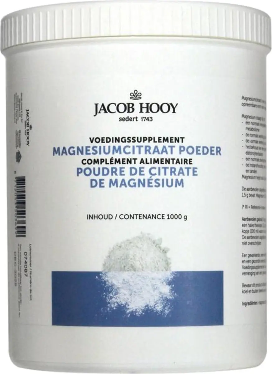 Jacob Hooy Magnesiumcitraat Poeder 1kg