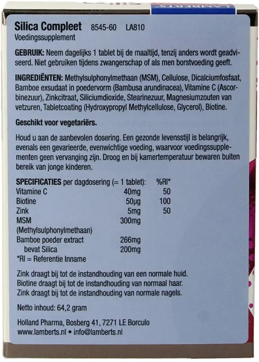 Lamberts Silica Complete 60 Tabletten