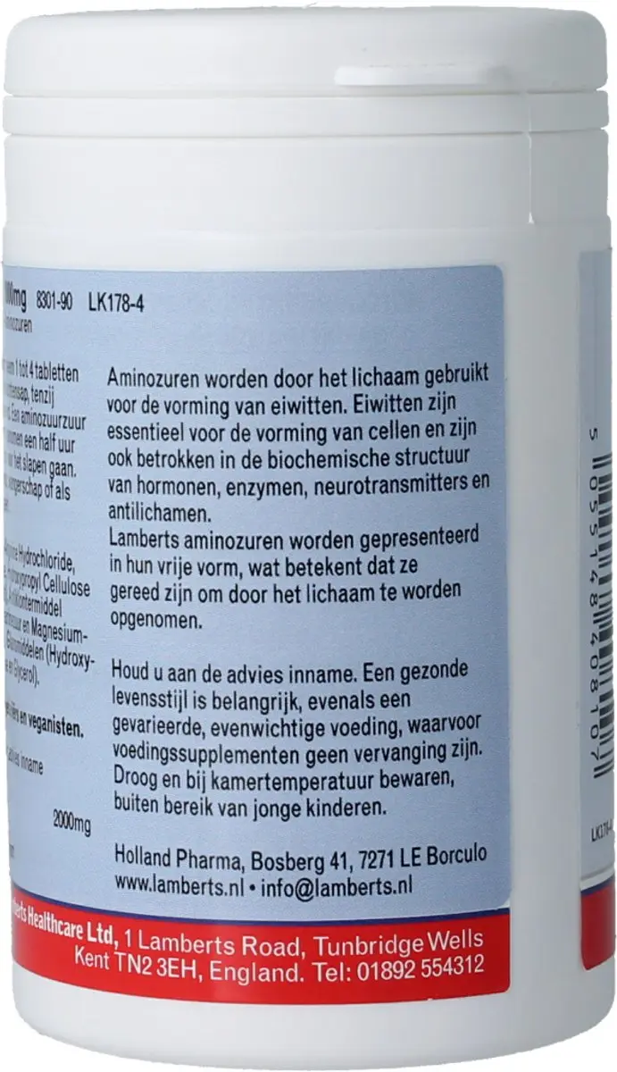 Lamberts L-Arginnie HCI 1000 mg - 90 Tabletten