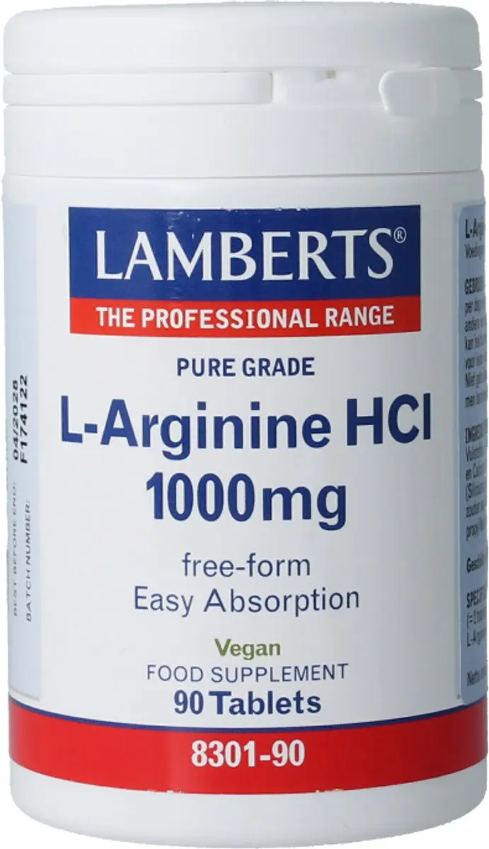 Lamberts L-Arginnie HCI 1000 mg - 90 Tabletten
