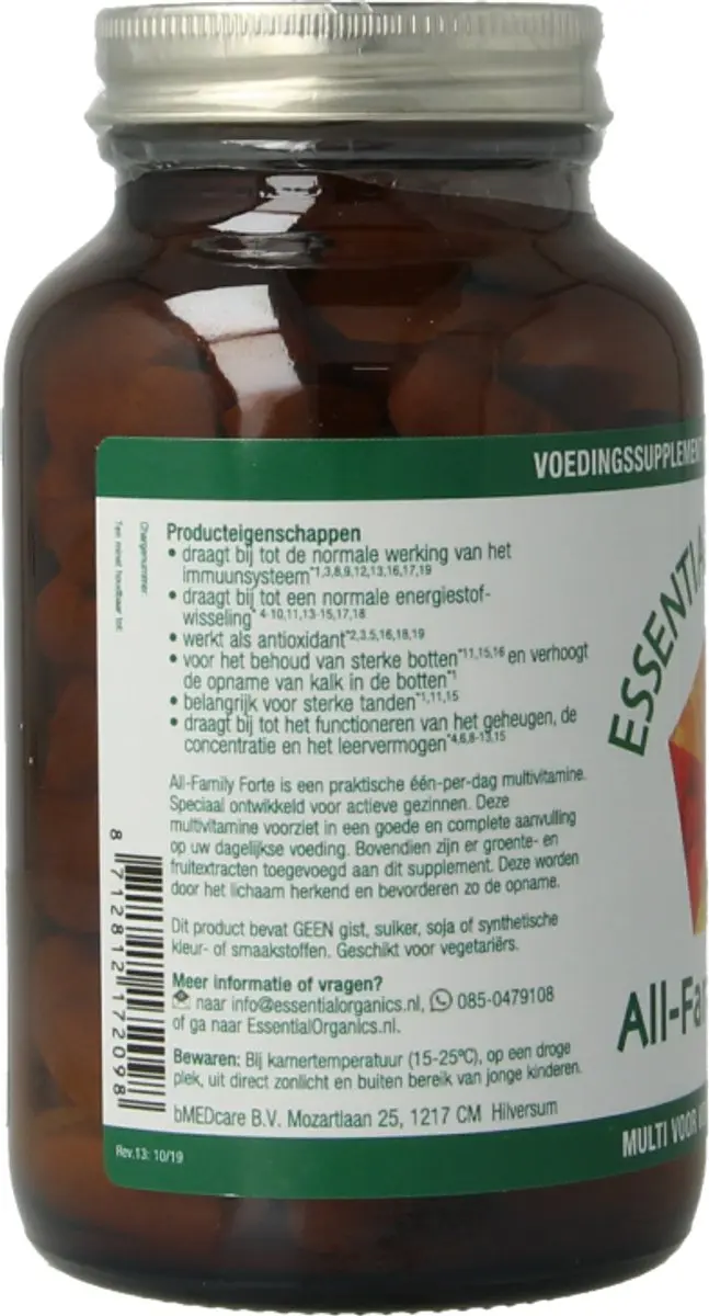 Essential Organics All-Family Forte Multivitamine 90 Tabletten