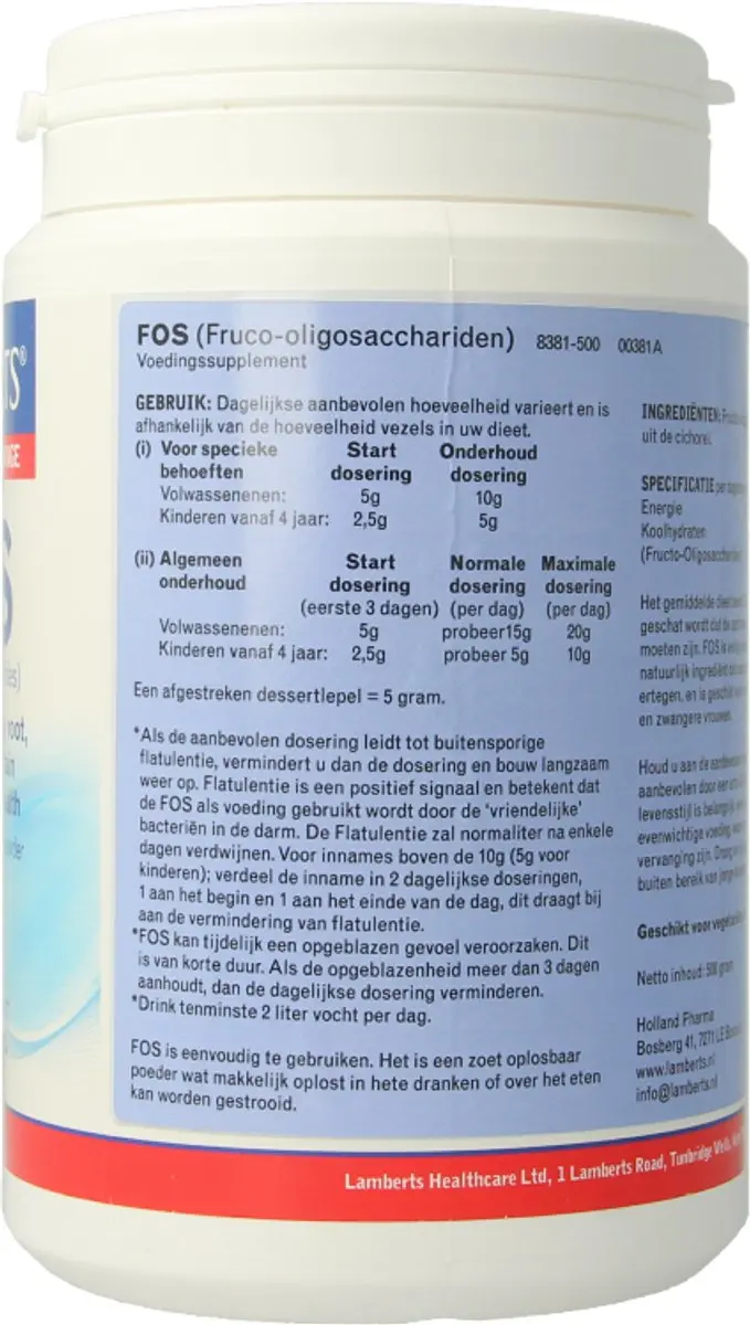 Lamberts FOS Prebiotica 500g