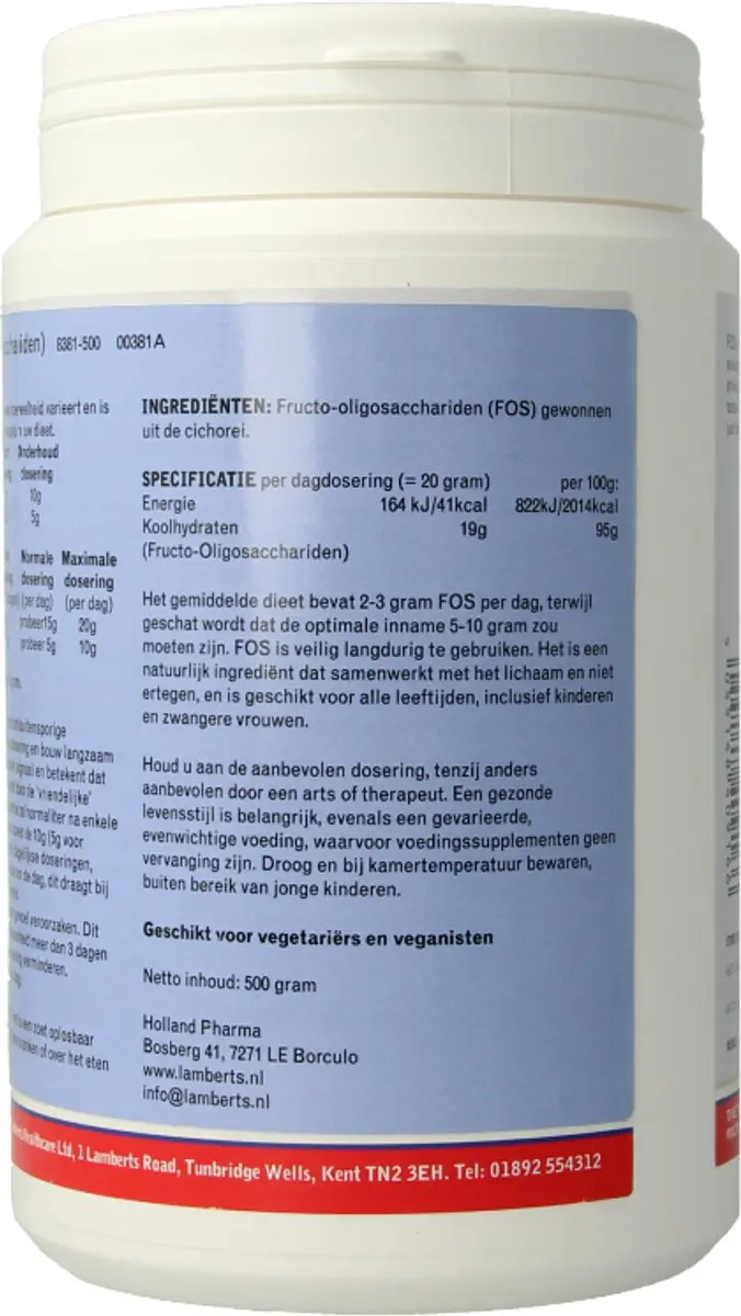 Lamberts FOS Prebiotica 500g