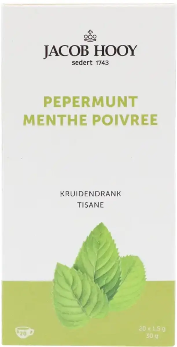 Jacob Hooy Pepermunt Thee JPTHEE021 - 20 Zakjes