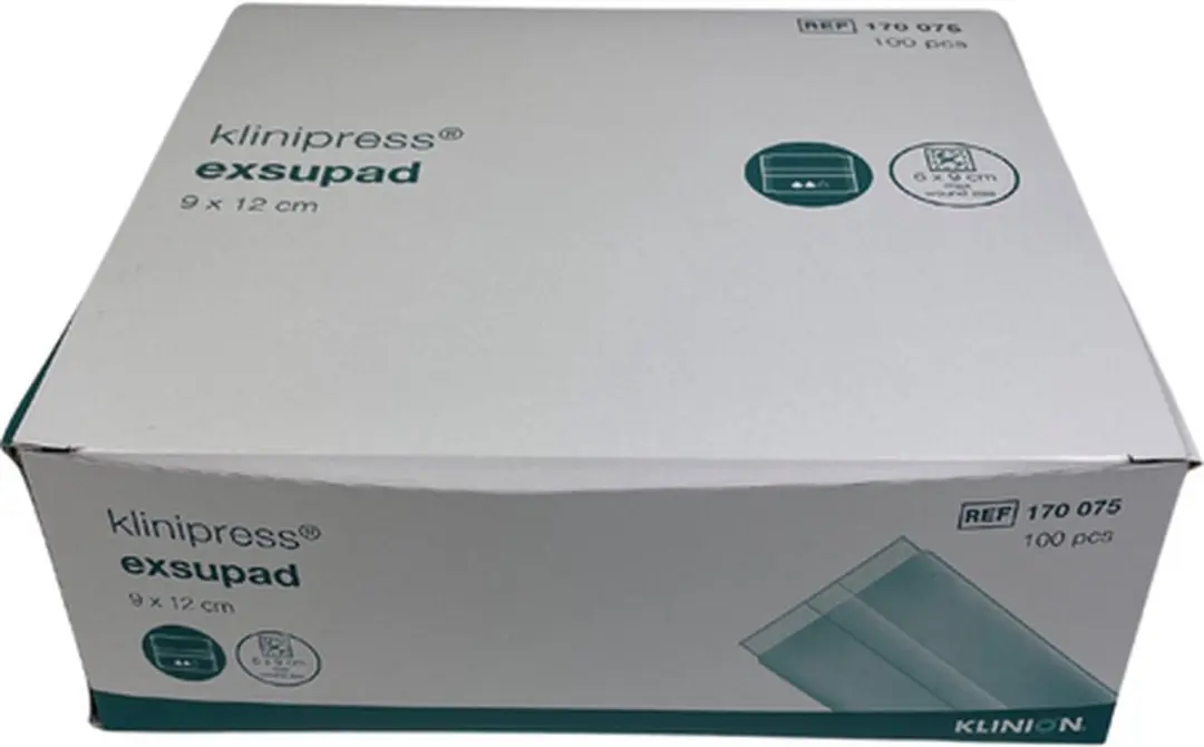 Klinion Exsupad Zwaar Absorberend Wondverband 9x12cm - 100 Stuks