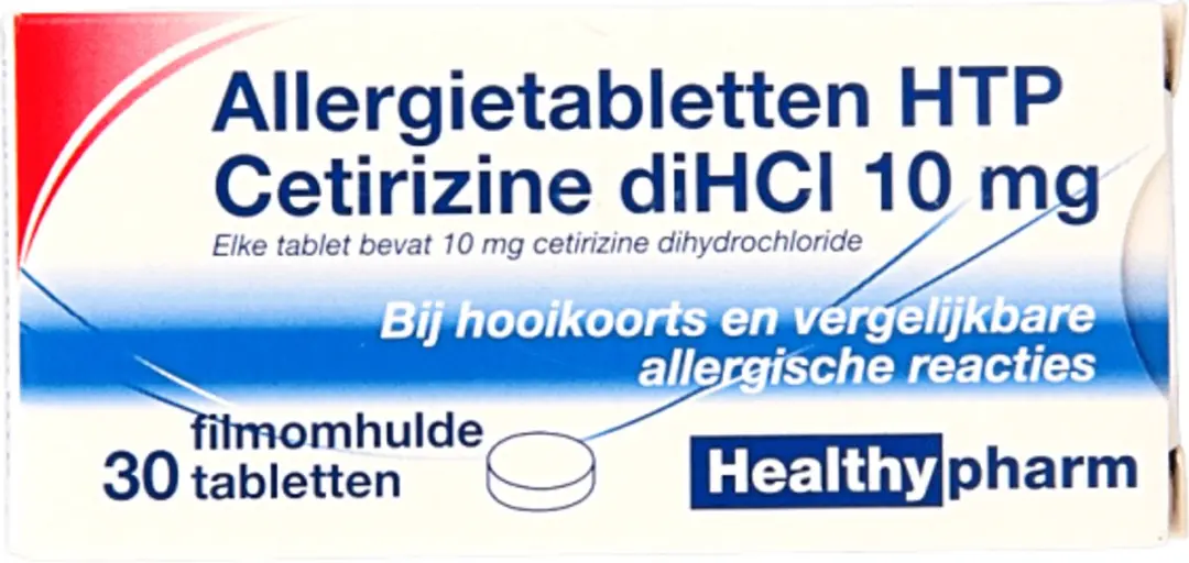 Healthypharm Allergietabletten Cetirizine 10mg - 30 Stuks