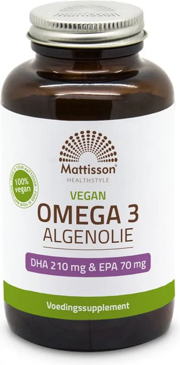 Mattisson Vegan Algenolie Omega 3 60 Capsules