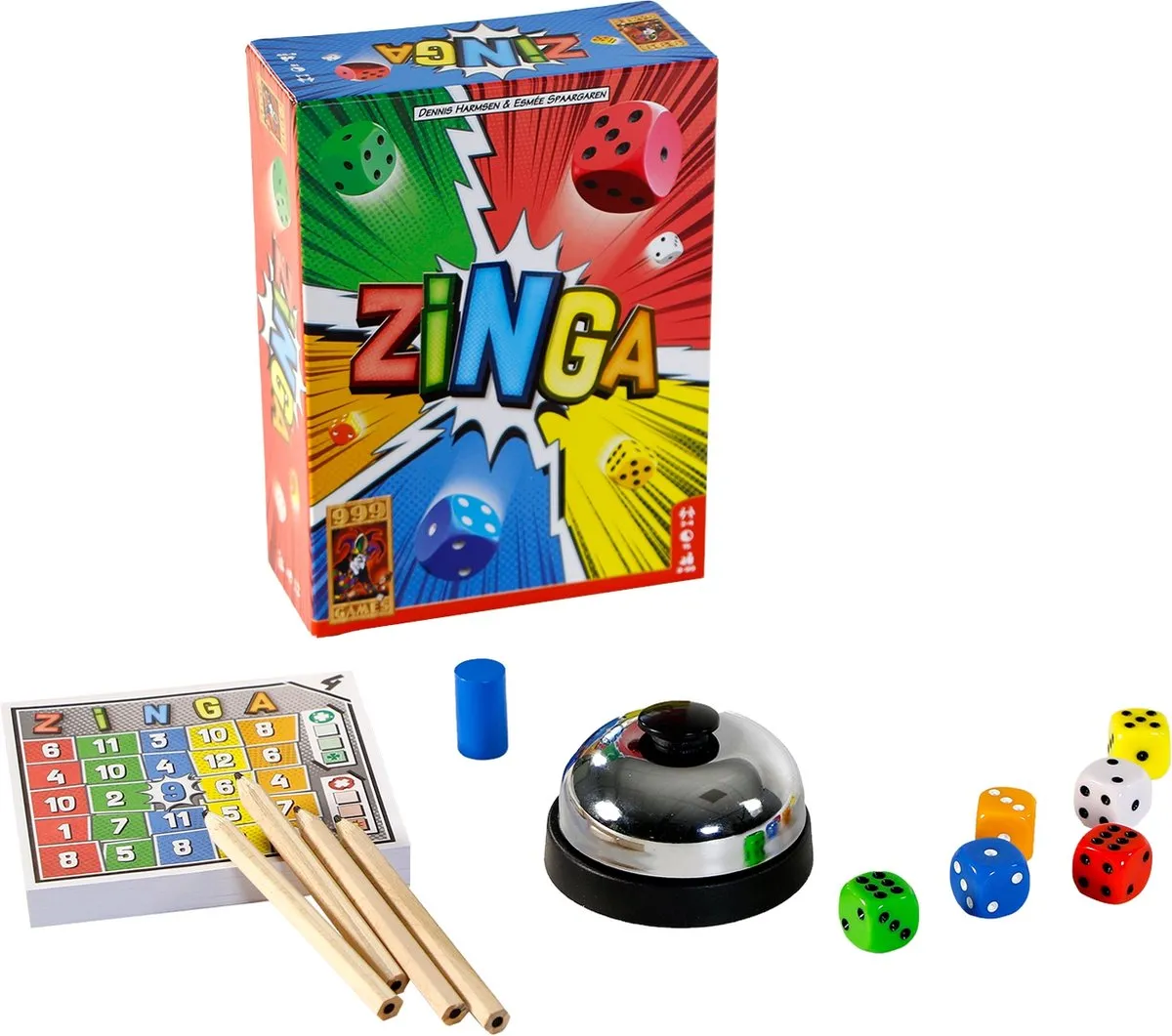 999 Games Zinga Dobbelspel - Reactiespel - 2-4 Spelers - afbeelding 6 van 6